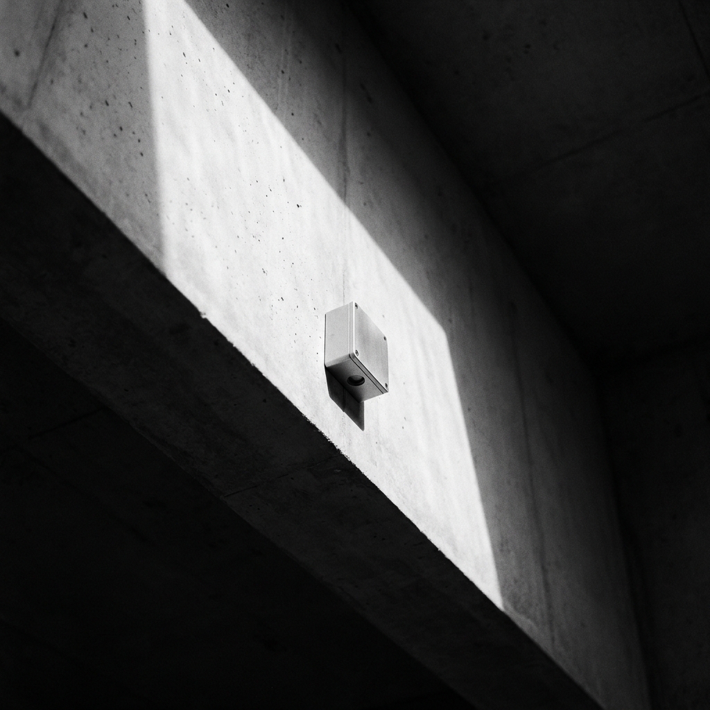 Sensor node on concrete.